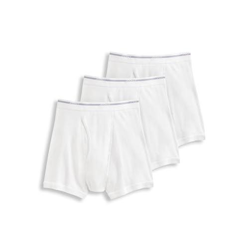 Jockey Classic 5" Boxer Brief - 3 Pack - 100% Cotton Underwear for Men, White, 2XL - image 1