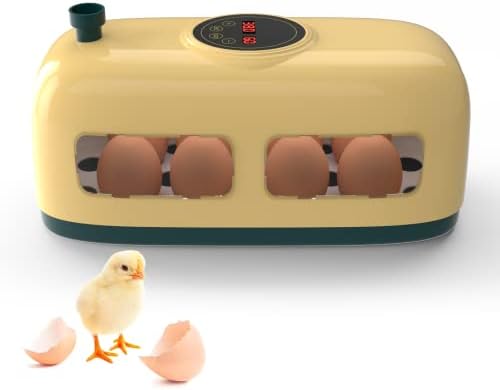 Cliseve Digital Mini Egg Incubator 8-16 Eggs Poultry Hatcherfor Hatching Eggs with LED Lighting and Intelligent Temperature Control for Chickens Ducks Goose Birds