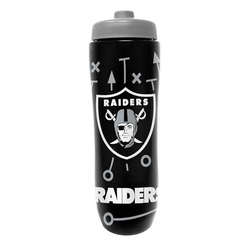 Party Animal NFL Football Squeeze Bottle 32 oz Las Vegas Raiders