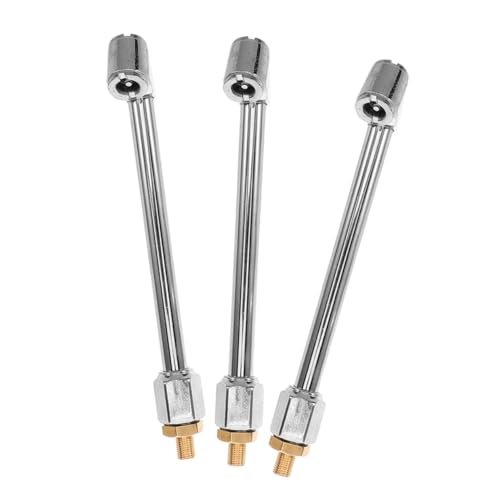 Cabilock Car Bicycle Motorbike Tire Inflator Adapter 3pcs Metal Nozzles Air Chuck with Quick Connector