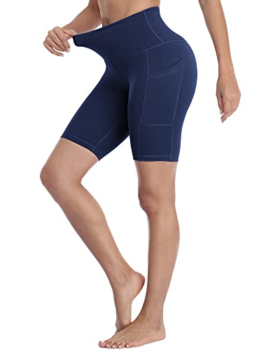 Image of 4 Pack Biker Shorts with Pockets for Women High Waist,Womens Athletic Workout Shorts for Summer