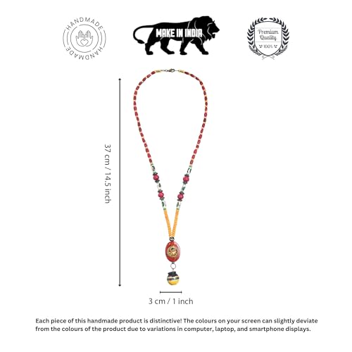 Image of AAKRITI ART CREATIONS Boho & Tribal Handcrafted Ethnic Necklace Collection | Multicolour Pendants, Mandala, Lotus & Dreamcatcher Designs | Artisan Lariat, Collar & Statement Jewelry for Women