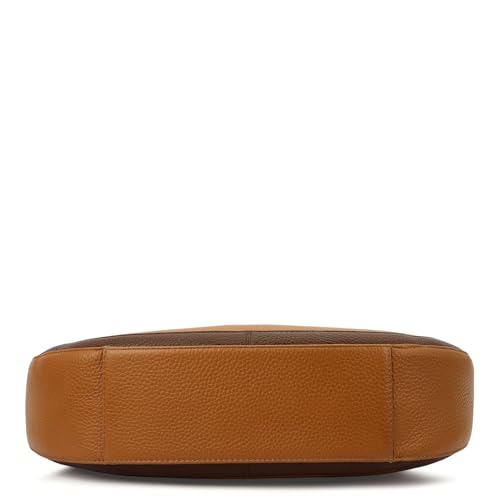 Image of Da Milano Leather Shoulder Bag for Women - Brown (Large) (LB-00317OL)