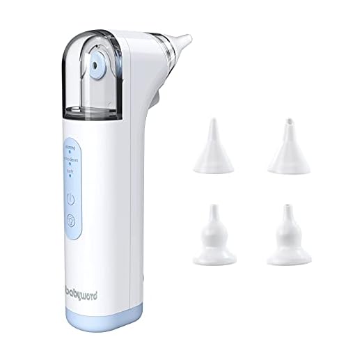 Babyword Baby Nasal Aspirator - Electric Nose Suction for Baby with 4 Silicone Tips - Automatic Nose Cleaner for Infants - Battery Powered Nose Sucker Mucus Remover for Kids Toddlers