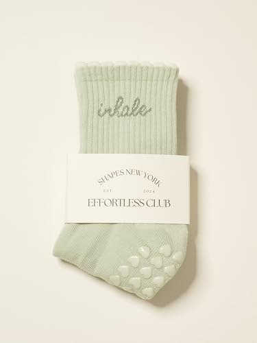 Image of Shapes Studio Half Calf Grip Socks, Cute Fruit Pilates Socks, Ruffle Socks, Non-Slip for Barre Yoga