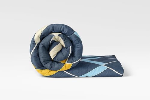 Image of LOOMLYFE 300 TC All Season King Size AC Comforter || Blanket || Duvet for Double Bed with 1 Flat Bedsheet and 2 Large Pillow Covers - 4 Piece Comforter Set - NavyBox