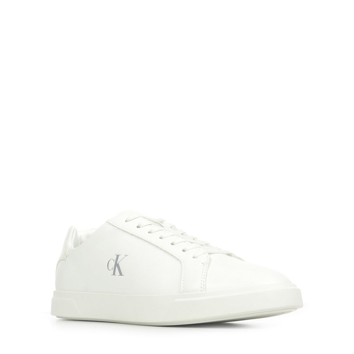 Calvin Klein Sneaker con Suela Cupsole Mujer Low Pro de Piel, Blanco (Triple Bright White), 39