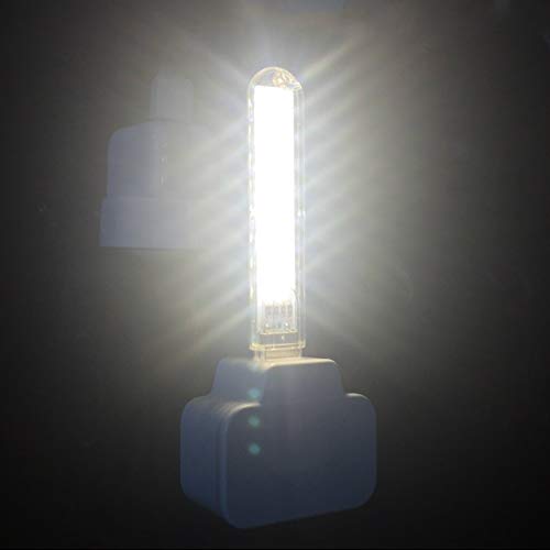 Small USB Light Stick with 8 Lamp Beads for Power Brick/Portable Power Station(Pack of 8)(White)