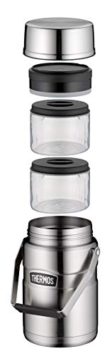 Thermos STAINLESS KING FOOD JAR 1,2 l roestvrij staal thermosfles met inzetstukken en handvat, 12 uur warm/24 uur koud, voor pasta, soep, muesli, thermocontainer voor eten, groot - Image 3