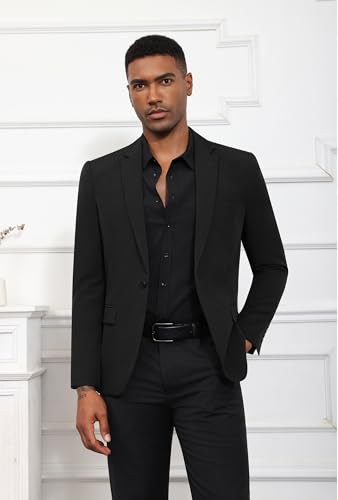 Men's Causal Blazer Sport Coats, Lightweight Business Suit Jacket for Men One Button Regular Fit Mens Blazer Jacket2