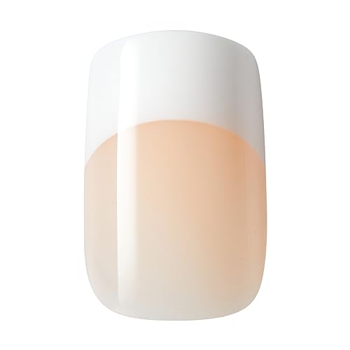KISS Everlasting, Press-On Nails, Nail glue included, 'Infinite', French, Medium Size, Squoval Shape, Includes 28 Nails, 2g Glue, 1 Manicure Stick, 1 Mini file