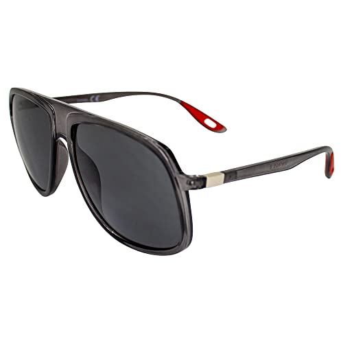 AlterImage Shore Sports Fashion Retro Sunglasses for Men or Women Gunmetal Frame w/Silver Metal Accents & Smoke Lenses