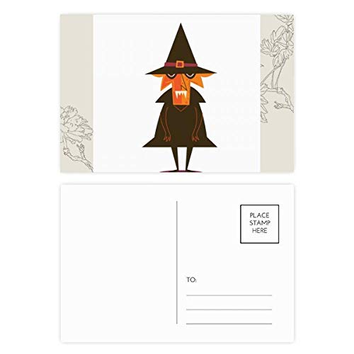 Carte postale Halloween Happy Ghost lot de 20 pour remerciement automnale