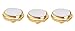 Jiayouy Gold White Shell Inlay Trumpet Finger Buttons for Trumpet Accessory Replacement 3 Pcs