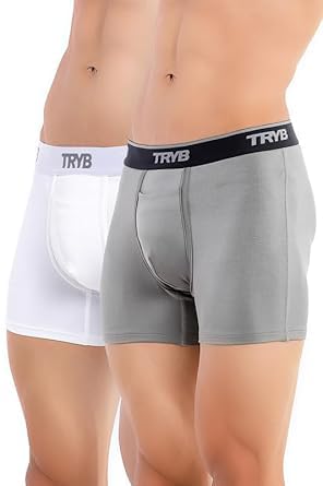 Image of TRYB Sports Underwear for Men | Stretchable Active Square Cut Trunks for Running & Gym Workout | Quick Dry, Breathable, Moisture Wicking & Anti Chafing | Sports Innerwear Boxers