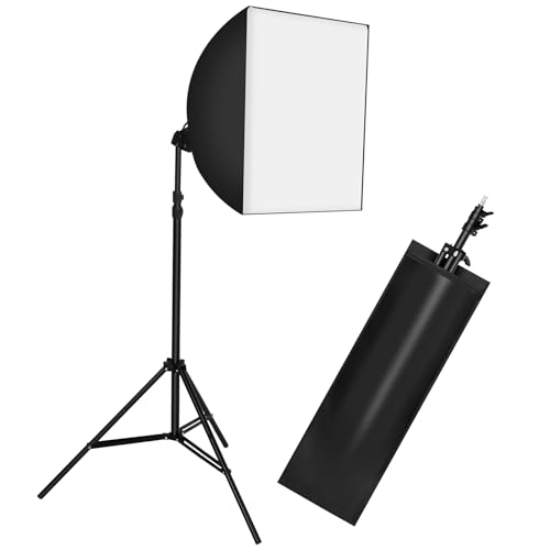 tectake® Kit iluminación Estudio fotográfico, Set de Softbox con Trípode. Iluminacion Fotografia, Foco Luz, Foco de Luz Fotografia, Accesorios para Video y Youtube - Softbox