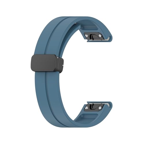 [PLYYQZM] 20 22 26mm �V���R���X�g���b�v .Gar min �ɍ��� Fenix 8 E 7 7X 6X Pro 5Plus Instinct2/Mk2i/Tactix7pro �N�C�b�N�����[�X���X�g�o���h�p�ɓK�p(Blue(Black 