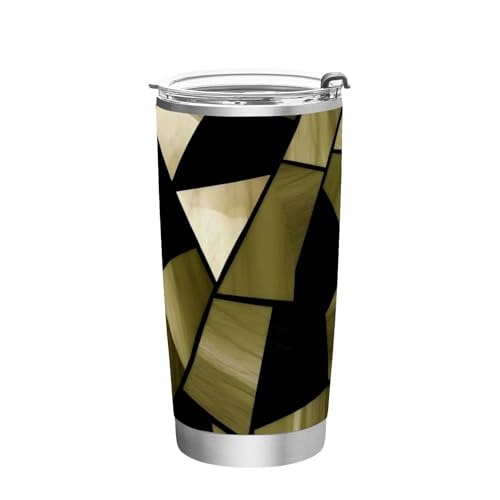 siphylline Taza de café moderna de acero inoxidable con tapa a prueba de fugas, taza de café de viaje a prueba de derrames para gimnasio, vasos modernos con tapas, 20 onzas