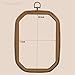 Framendino, 3 Pack Imitated Wood Embroidery Hoop Frame Cross Stitch Hoops Rectangle for Display Sewing Craft Hanging