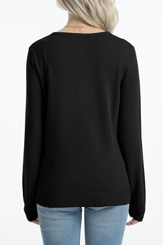 Image of QUALFORT Women's 100% Cotton Lightweight Cardigans Long Sleeve Knitted Button Down Sweater