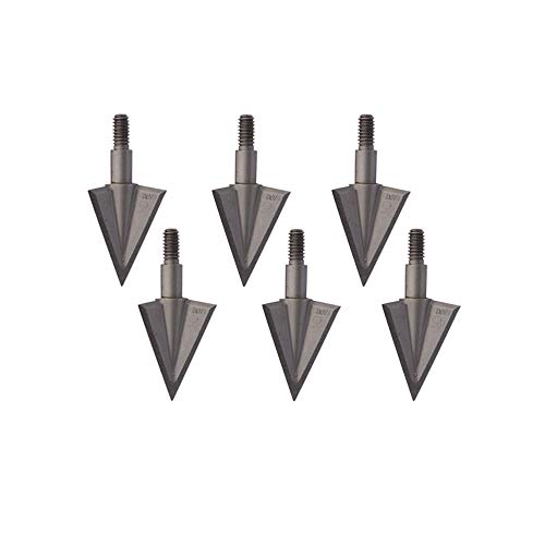 AMEYXGS 6 Piezas Puntas de Flecha de Tiro con Arco 100 Grains 3 Cuchillas de Cabeza Ancha Tornillo en Las Puntas de Flecha de Caza para Arco de Ballesta Compuesto