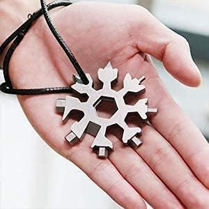 HBD Snowflakes 18 in 1 Multi Tools Small Keychain Pocket Size | Handy Tools for Home Office | Cycling Tools | Bottle Opener | Allen Wrench | Screwdriver | Multicolor-image-11