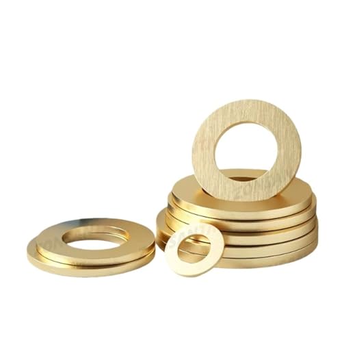 Lkq-������ M2 M2.5 M3 M4 M5 M6 M8 M10 M12 M14 M16 M18 Solid Brass Copper Flat Washer Plain Brass Gasket Shim Pad Ring, �������肵�Ă��đϋv����
