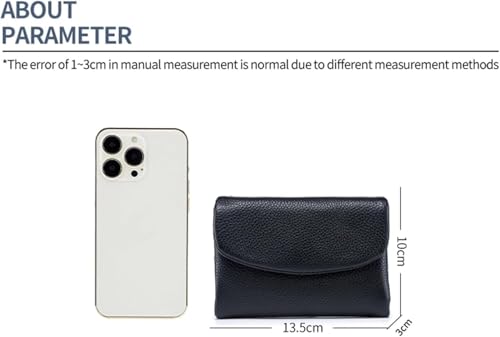 Joyfullygo neutral soft leather wallet with credit card holder, coin pocket, and cash slot, anti-theft, waterproof, and large capacity (Flax Blue)3