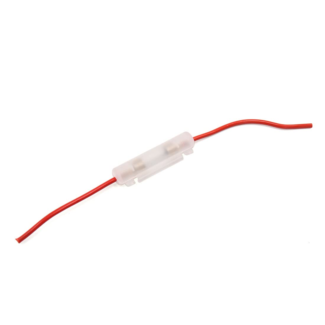 10 szt. uniwersalny czerwony drut przezroczysta plastikowa obudowa okablowanie rzędowe 30 x 6 mm uchwyt bezpiecznika 10 A