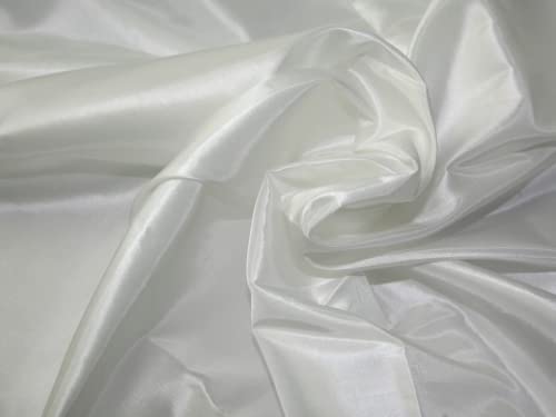 Plain Shot tafetán vestido de tela marfil – por metro