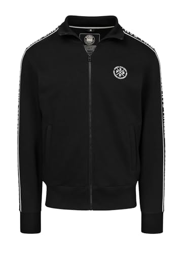 PITBULL - Sweatshirt Herren mit Reißverschluss Nexus Sweatjacke mit Zip Klassischer Schnitt Zipper Jacke mit Logostreifen Herren Sportjacke Zip Sweatshirts Freizeitjacke
