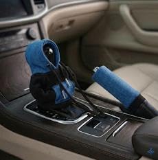 Image of MOONSHINE Car Gear Shift Hoodie | Car Shifter Funny Sweater Superhero Theme Hoodie for Gearshift | Car Shifter Protector Decoration Accessories (Black) (Blue-Handle)