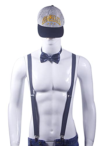 Image of Men's Suspenders Bowtie Set Elastic Y Shape Style Women's Suspenders Bowtie For Wedding&Formal Events