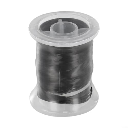Sisinkal Línea de envoltura de anillo de guía de caña de pescar de fibra de carbono para construcción de hilo de azotar línea de reparación de hilo de plata oscura de 1,5 m para barra de guía de
