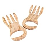 Lipper International 6302 Olive Wood Salathände zum Werfen und Servieren von Salaten, Olivenholz