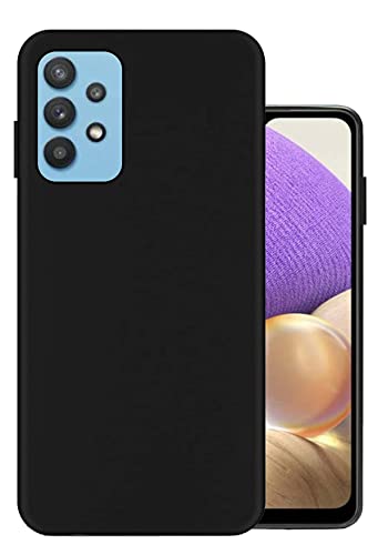 Image of Mobile Back Cover Case for Samsung Galaxy A32 (5G) (Silicone Case|CameraProtection|Black SC1510)