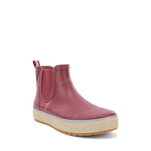 Image of Western Chief Womens Waterproof Element Chelsea Rain Boots | Ladies pull on ankle boot with reflective details, cushioned insole, and traction outsole for wet weather and casual wear.