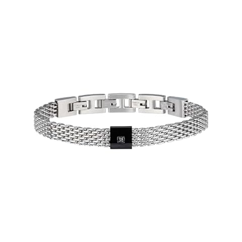 Breil Men's Black Diamond Steel Bracelet Cover