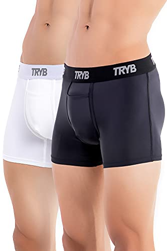 Image of TRYB Sports Underwear for Men | Stretchable Active Square Cut Trunks for Running & Gym Workout | Quick Dry, Breathable, Moisture Wicking & Anti Chafing | Sports Innerwear Boxers