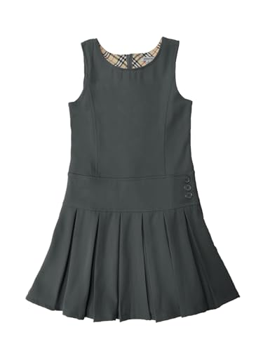 Bienzoe Girls Pleated Stretch School Uniform Jumper