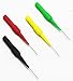 TestHelper Insulation Piercing Needle Non-Destructive Test Probes Red/Black/Yellow/Green Mini Back Probe/Wire Piercer 4mm Socket