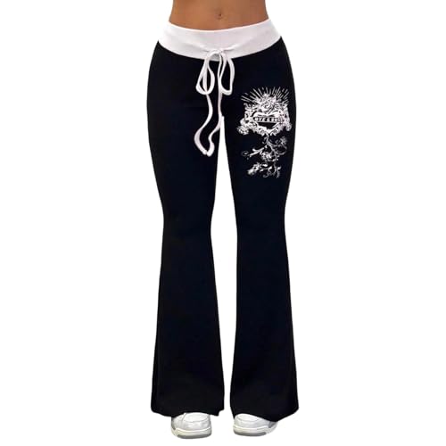 Pantalon décontracté pour le bureau et les vacances à motif floral unique