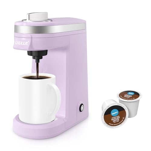 CHULUX-Mini-Coffee-Maker-for-K-Capsule-Single-Serve-Coffee-Maker-for-One-Cup-Americano-Lightweight-Pod-Coffee-Machine-Lavender CHULUX Mini Coffee Maker for K Capsule Single Serve Coffee Maker for One Cup Americano Lightweight Pod Coffee Machine Lavender