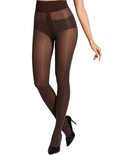 Image of HOTBOSS Unbelievable Durability Tights, Rip Resistant Pantyhose, 40D Semi Sheer High Waist T-Crotch Strong Tights for Women