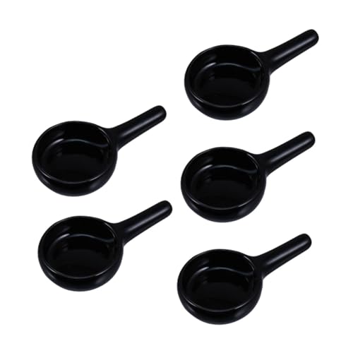 Cabilock 5pcs Candle Tray Little Candle Spoon Ceramic Candle Spoon Tealight Wax Warmer Candle Plate with Handle Incense Burner Candle Holder Tealight Candle Stand Candle Ceramic Tray