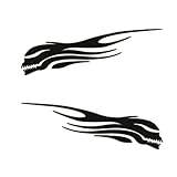 MJXTSUTH Pegatinas Rayas Capó Coche para Hyundai Elantra 2005-2017,Calcomanías Stripe Lateral Calcomanía Falda Techo Modificado Body Accesorios,C4-Black