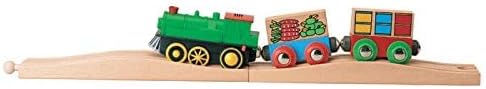 Miniatura 4 de maxim enterprise, inc. Pista de madera para tropiezos, vías de tren de expansión compatibles con Thomas & Friends, Brio Train, y todos los