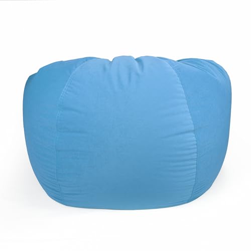 Jumbble Nest Soft Suede Bean Bag with Filling | Cozy Bean Bag Best for Lounging Indoor | Kids & Adult | Soft Velvet Fabric | Filled with Polystyrene Beads (Blue, Large)