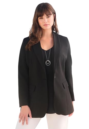 Roaman's Women's Plus Size Petite Bend Over Blazer