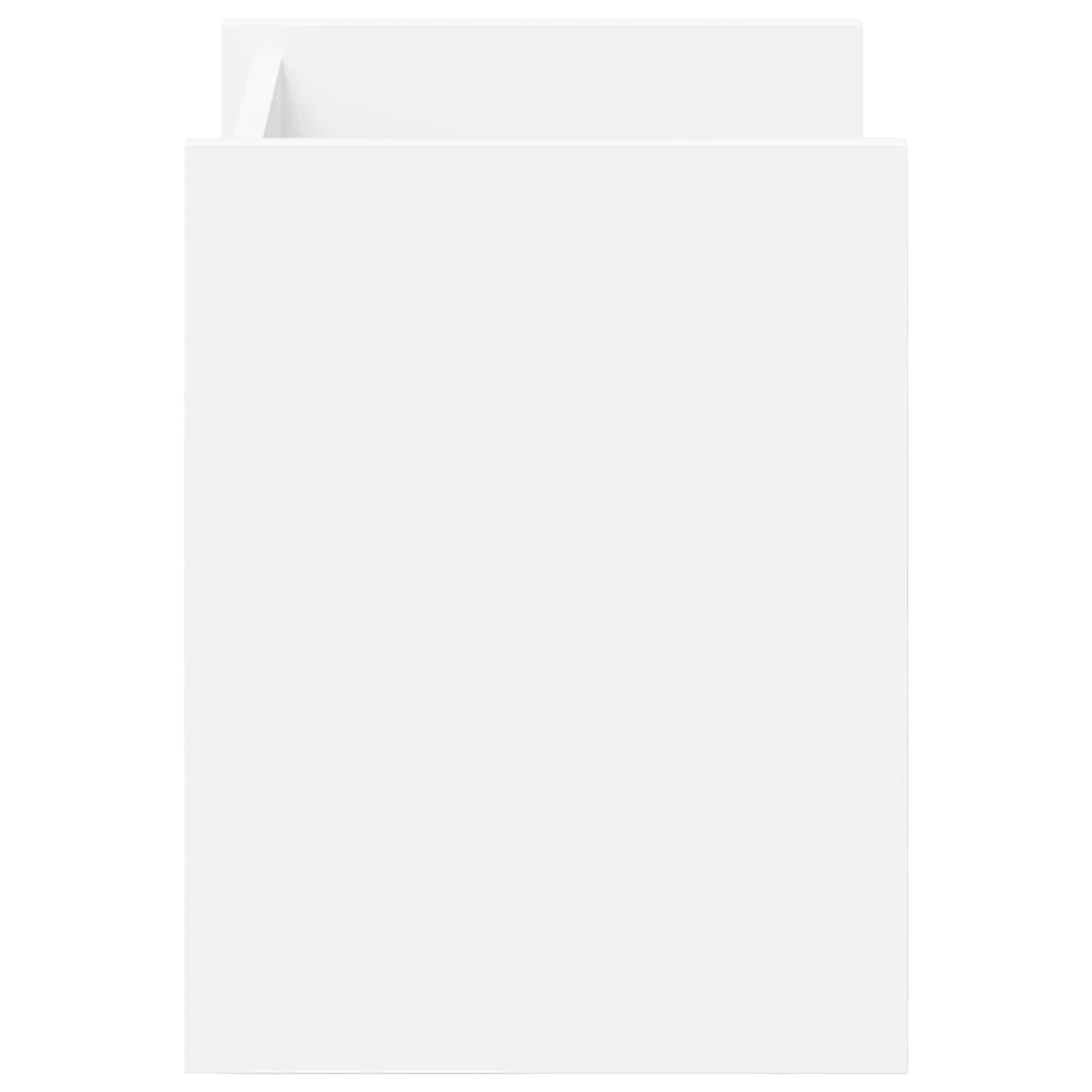 Mangloder - Portariviste in legno bianco, 35 x 35 x 45 cm, con 3 ripiani, portariviste, portariviste, per soggiorno, ufficio, corridoio e angolo di lettura